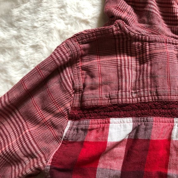 Prana Anja Hooded two toned plaid Flannel size small - Picture 5 of 8